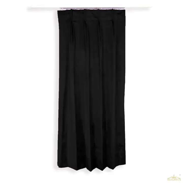 Black Theater Curtains For Rooms With Pleated Style