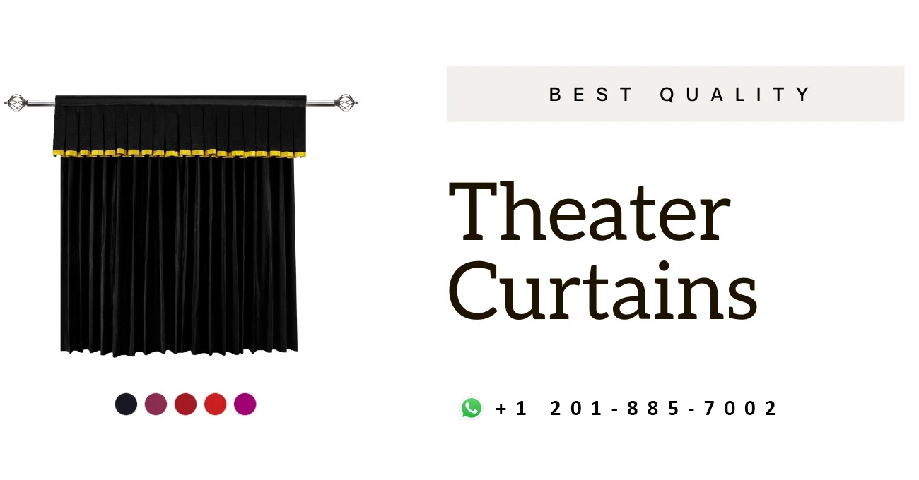 Theater Curtains With Golden Trim
