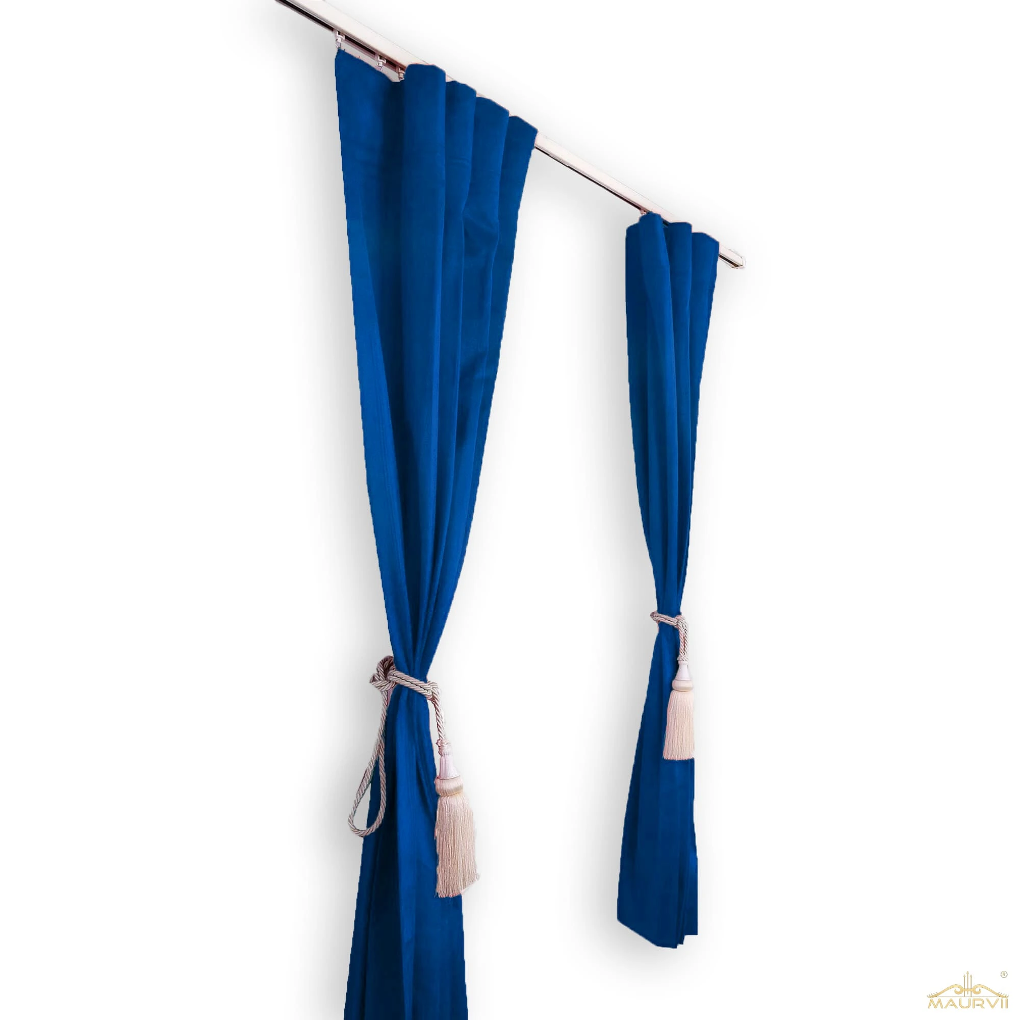 Blue velvet curtains