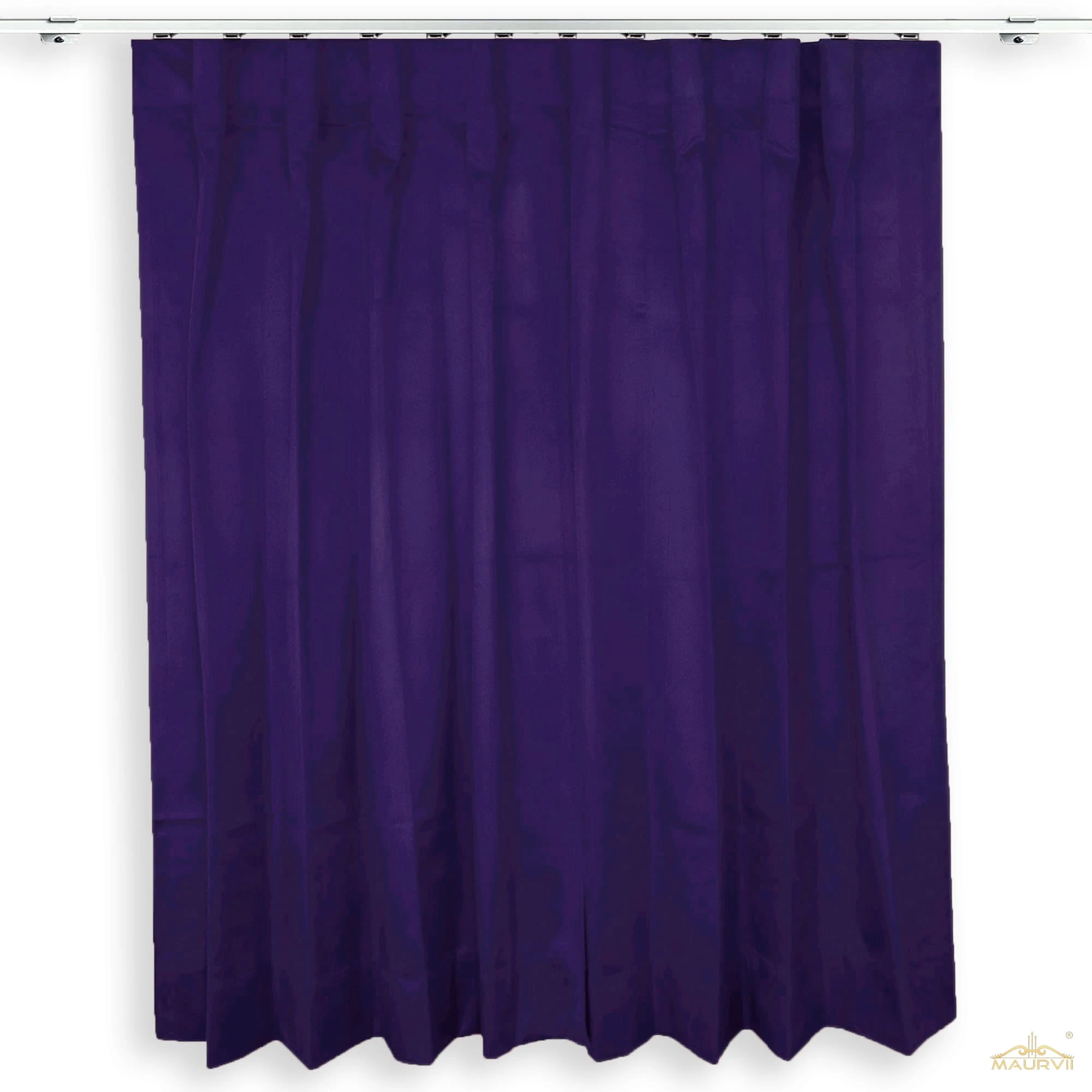 Plum color curtains in red color