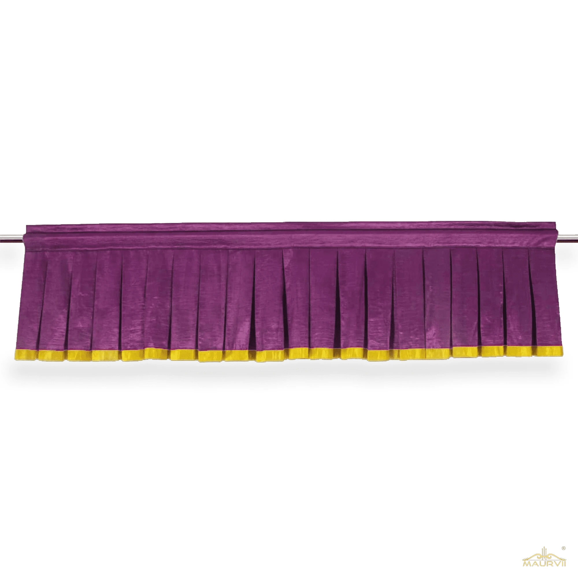 Violet Red Window Valance Box Pleated Pattern