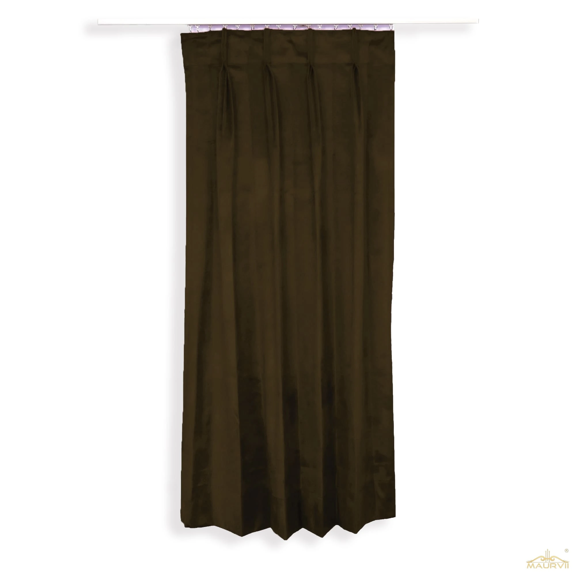 Brown velvet theater drapes