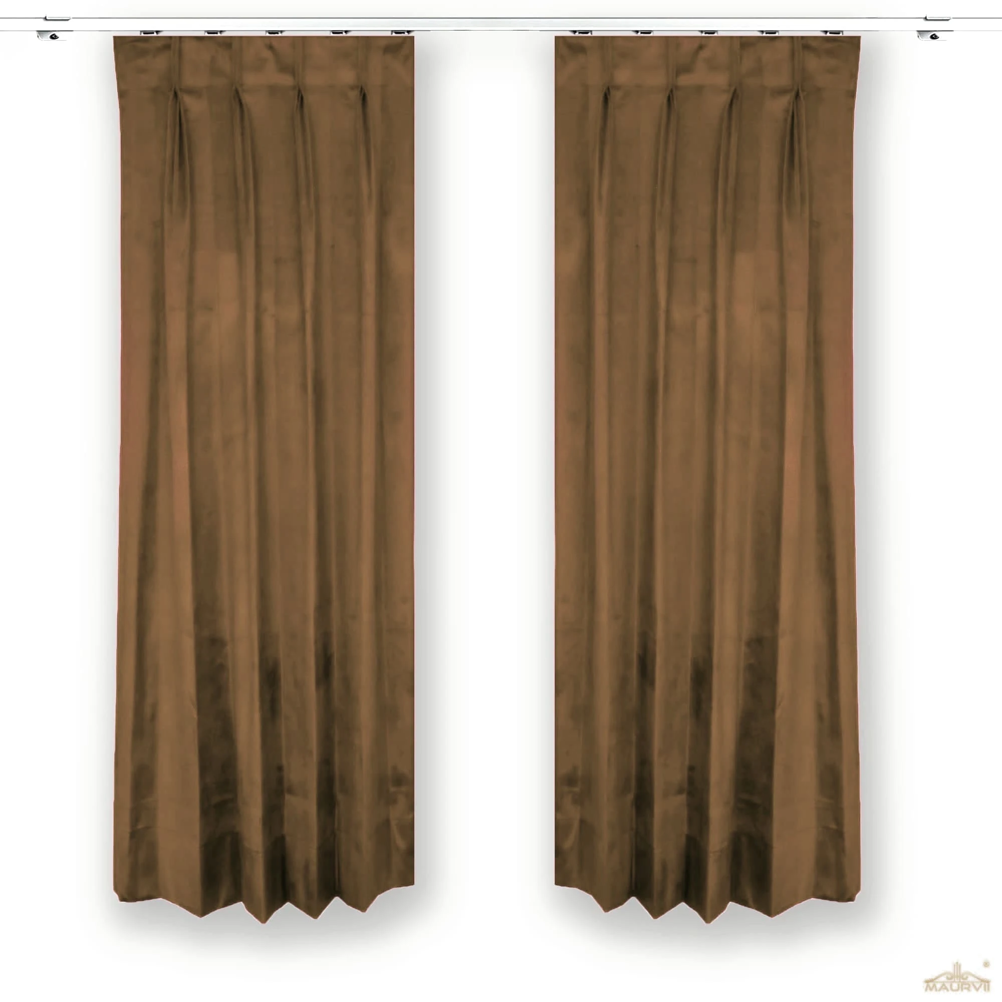 Brown living room curtains