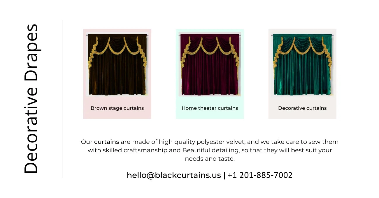 Velvet made home theater curtains