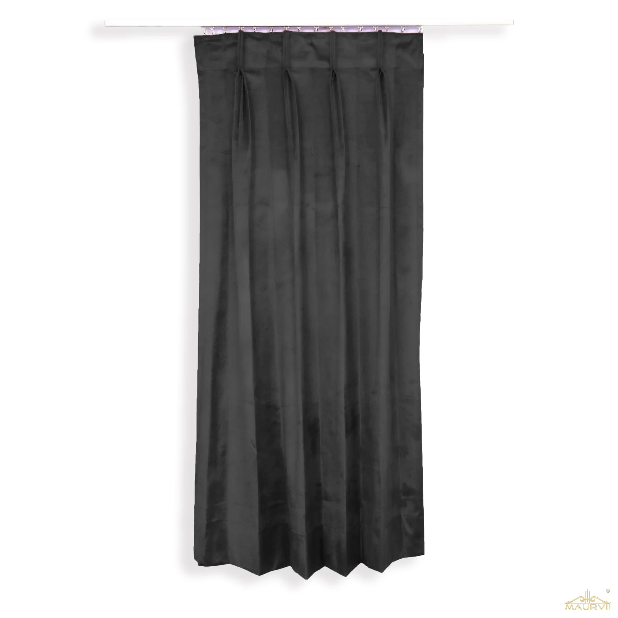 Grey theater drapes