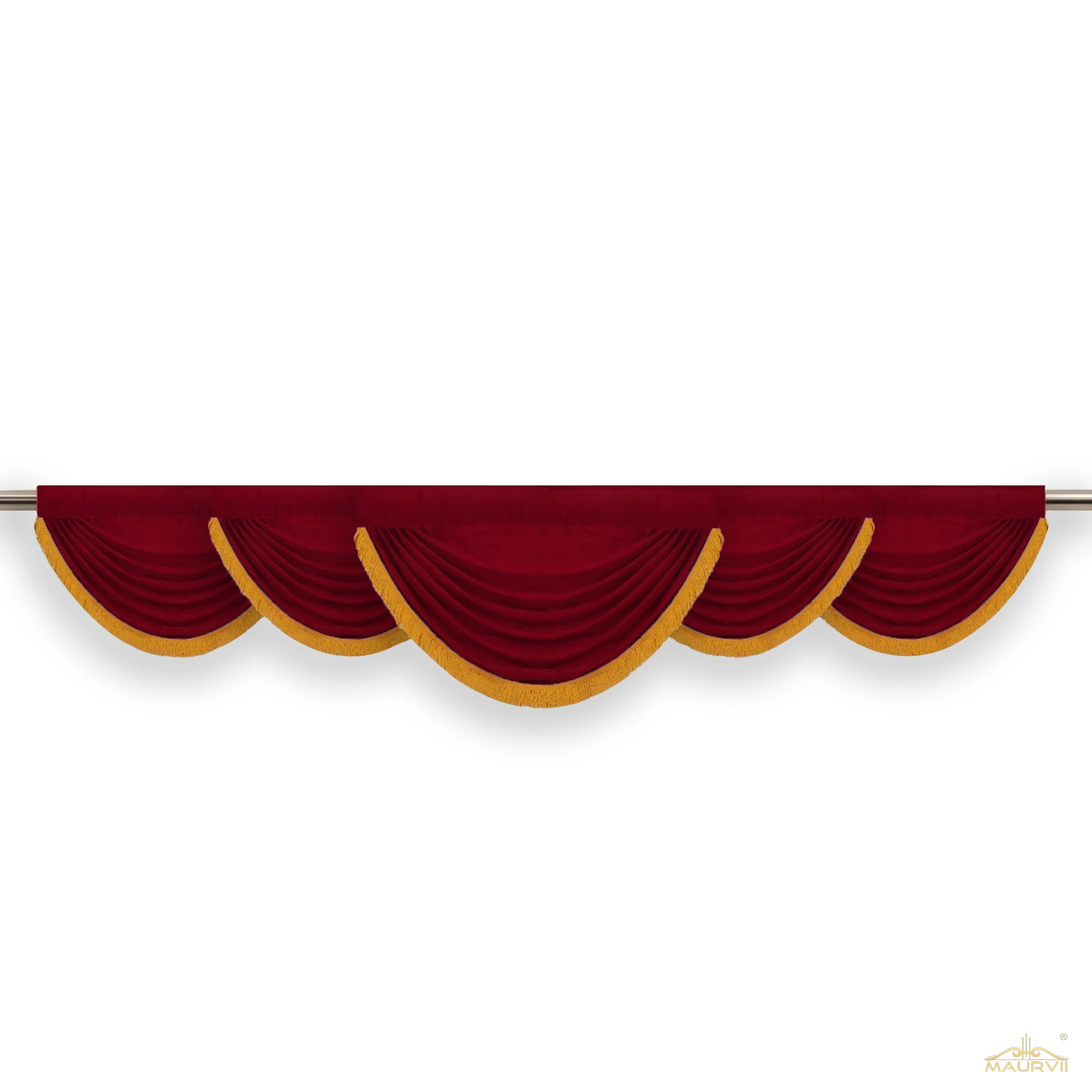Red valance for christmas decoration