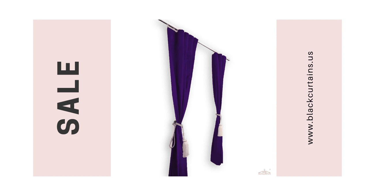 Living room curtains in plum color made by velvet fabric