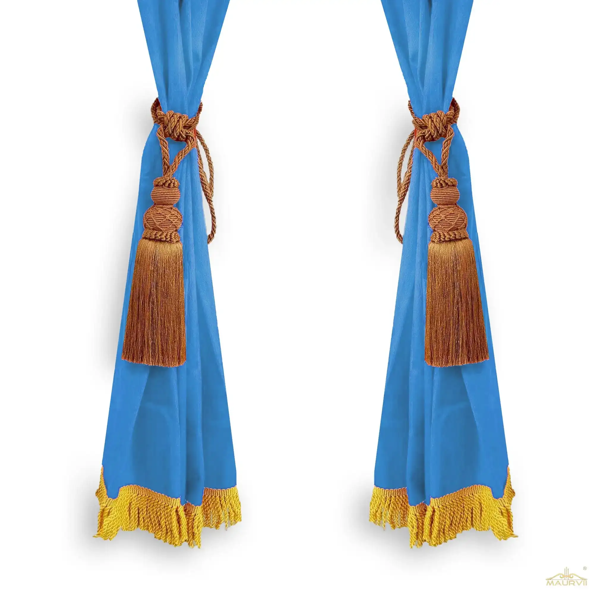 Decorative blue curtains