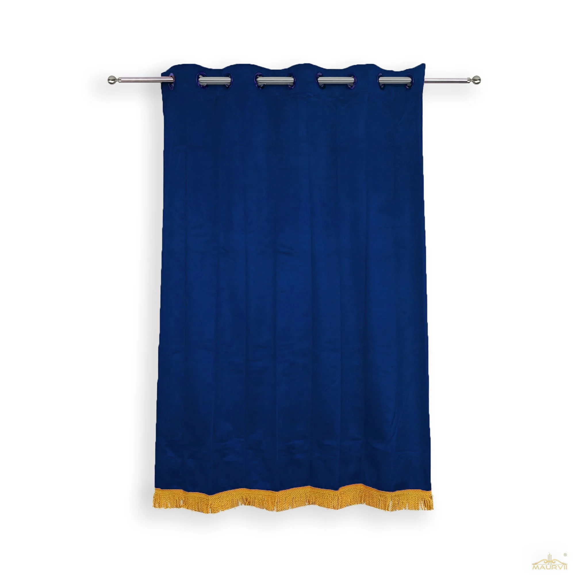 Decorative navy blue curtains