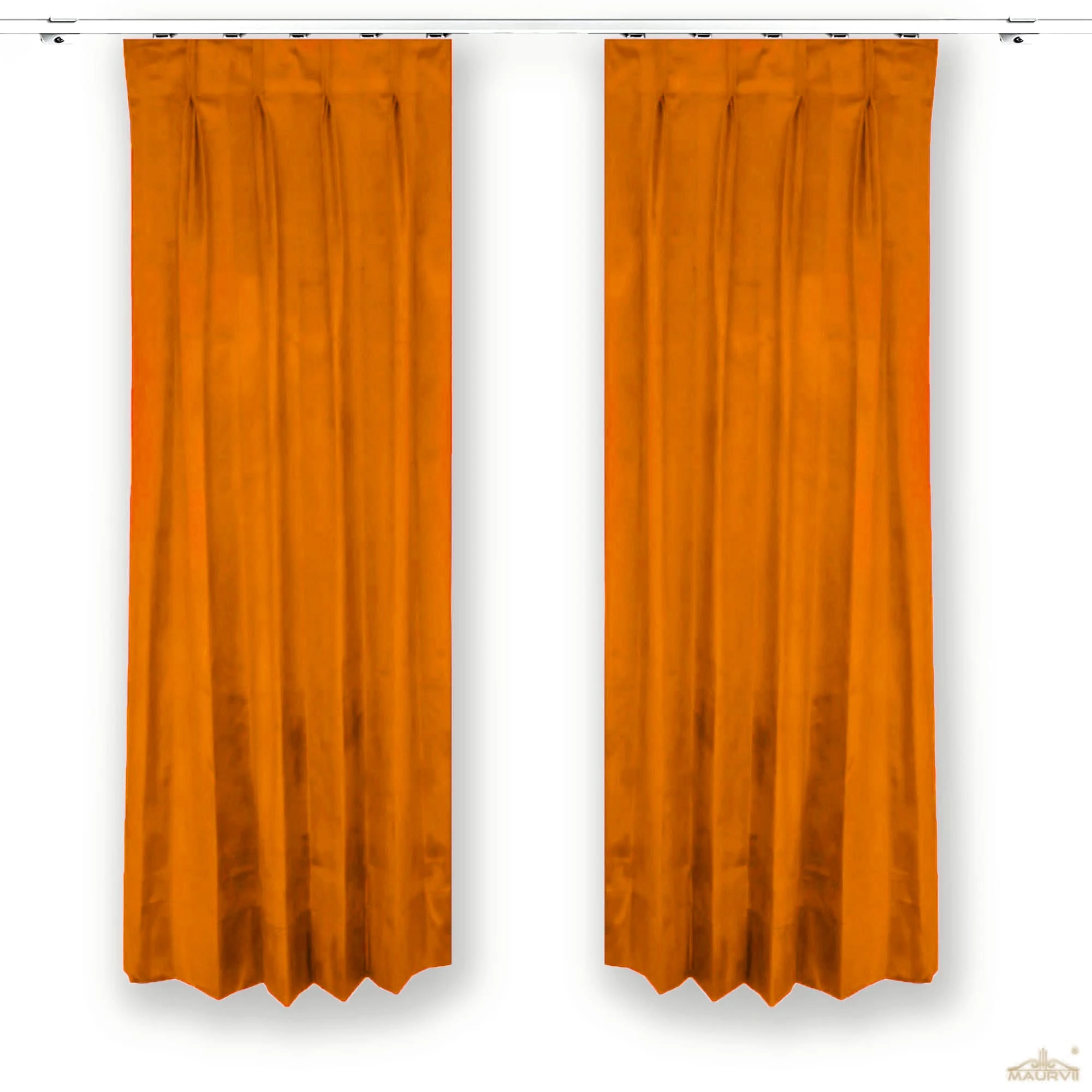 Orange room curtains