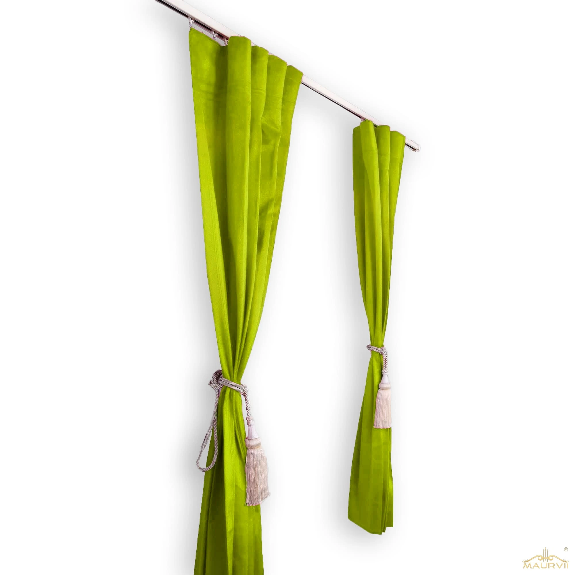 Light green curtains
