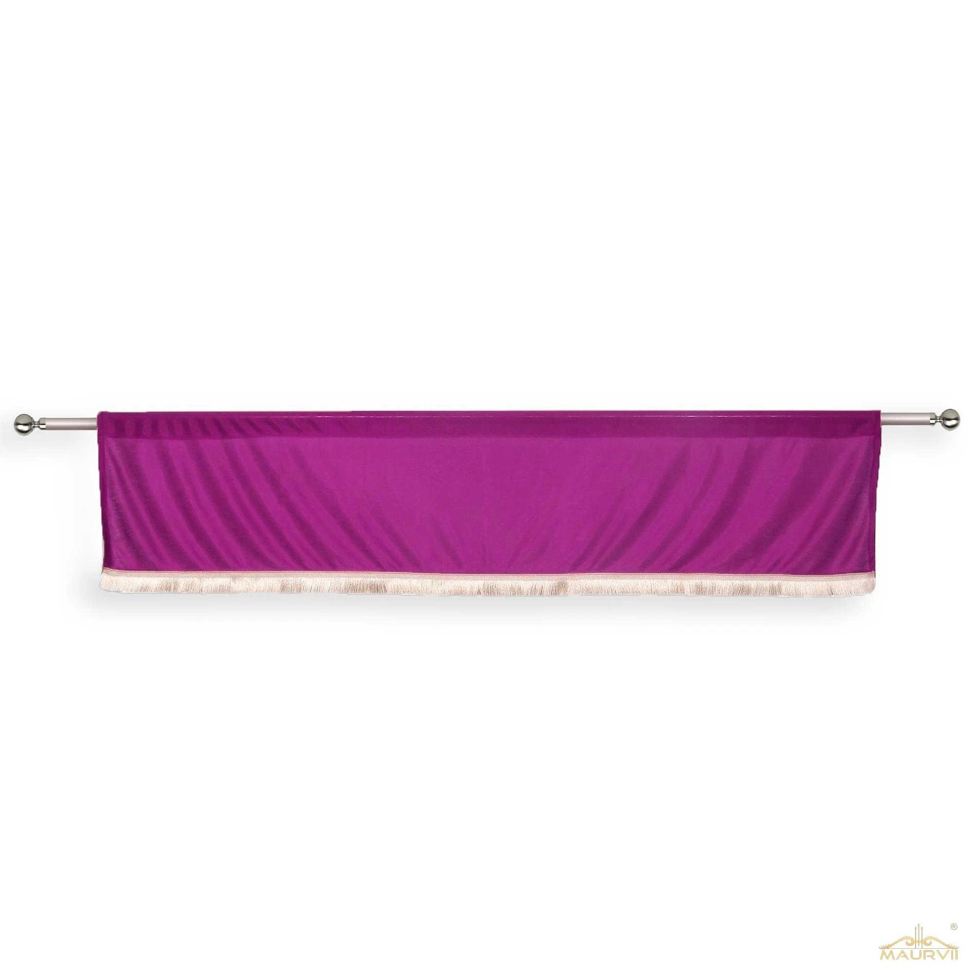 Pink valance curtains