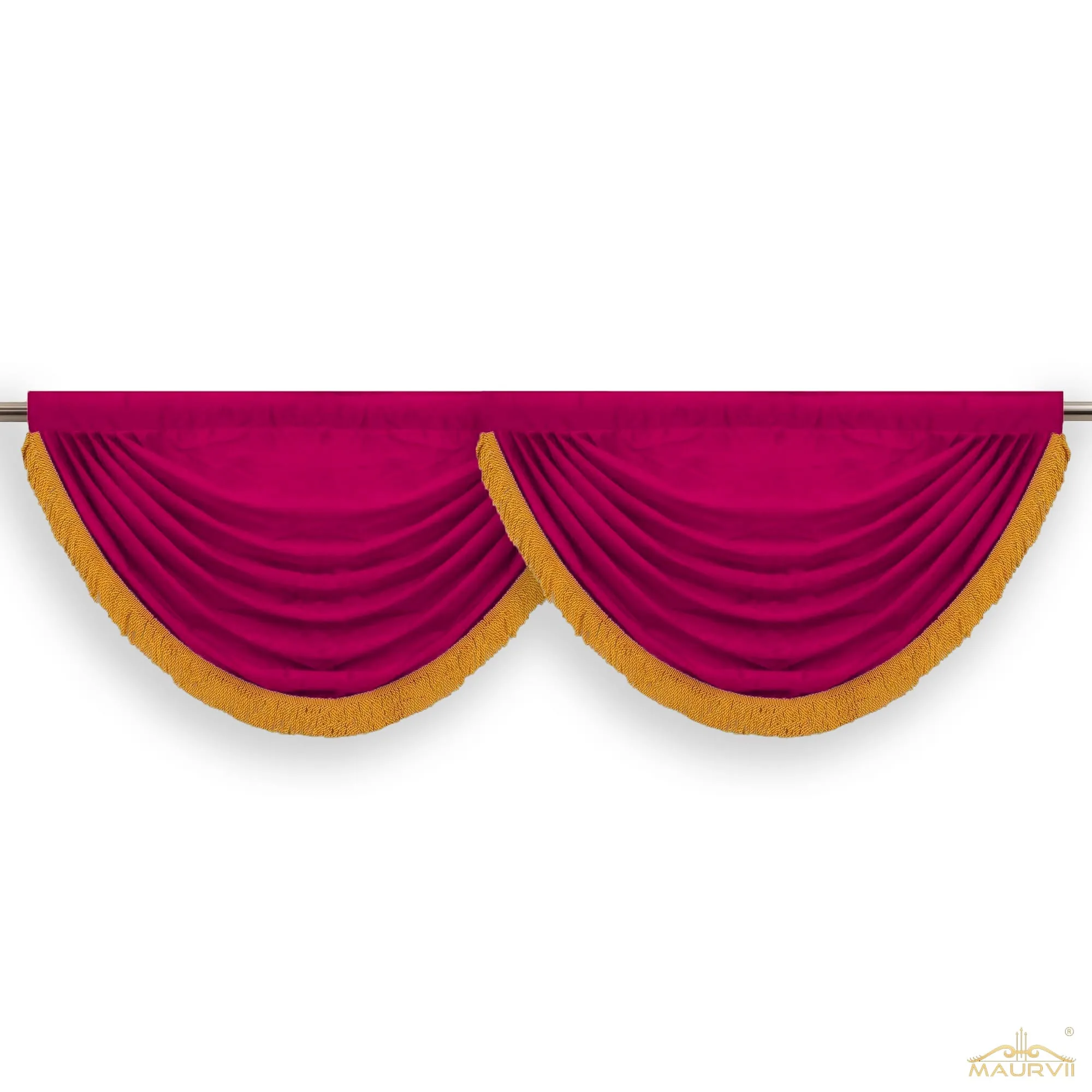 Velvet valance curtains