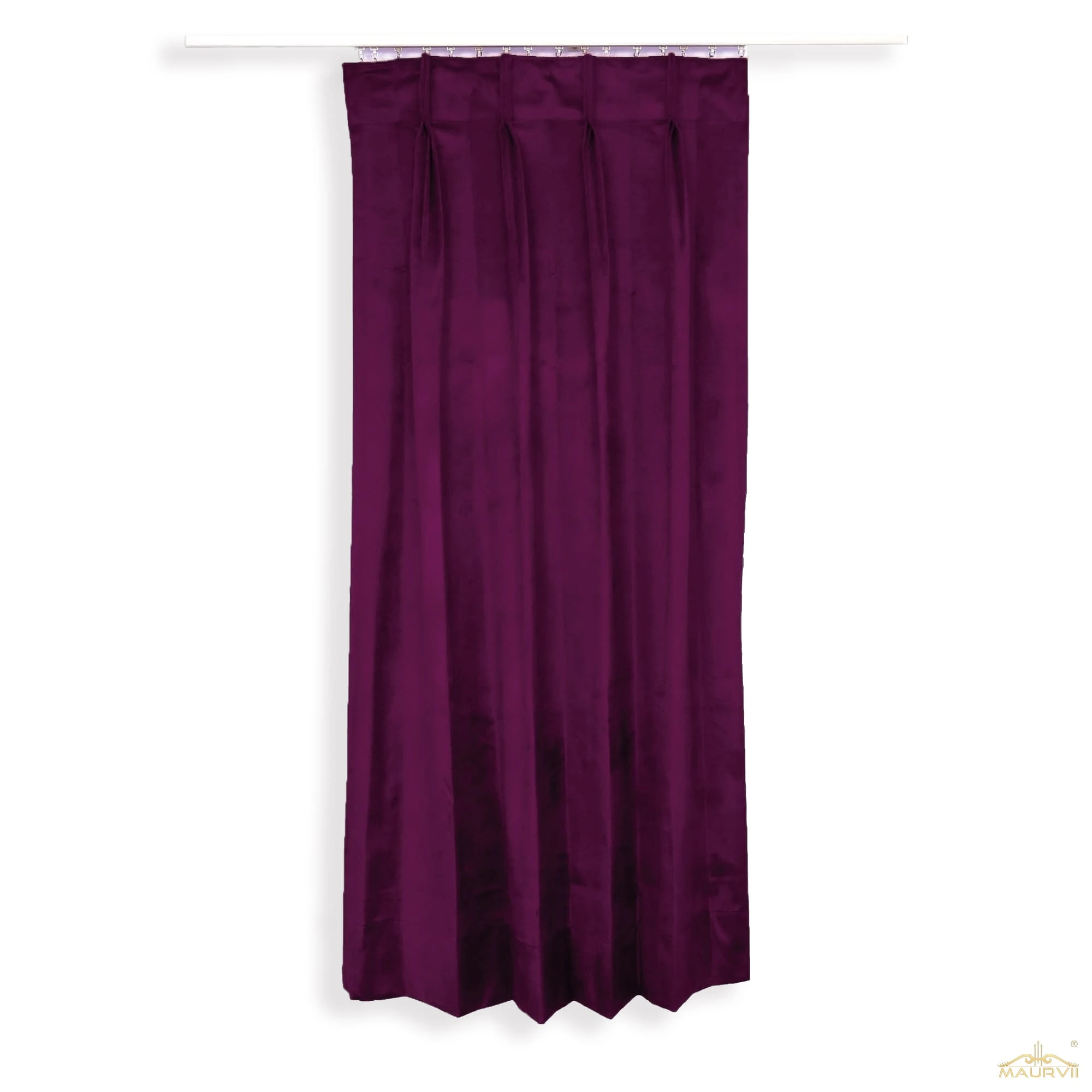 Draperies in plum color for theater