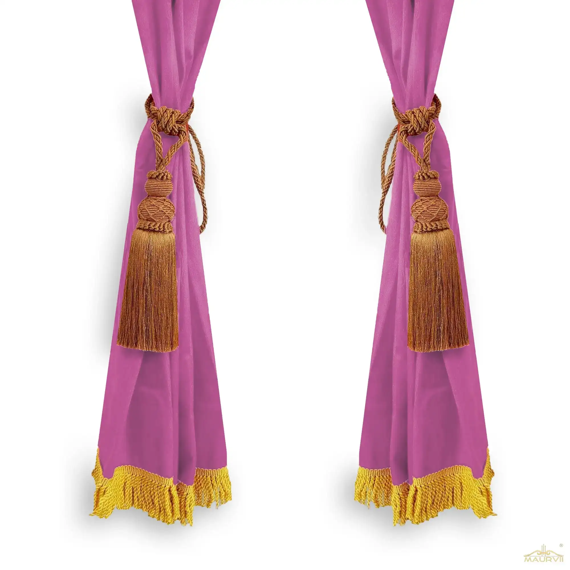 Decorative purple curtains