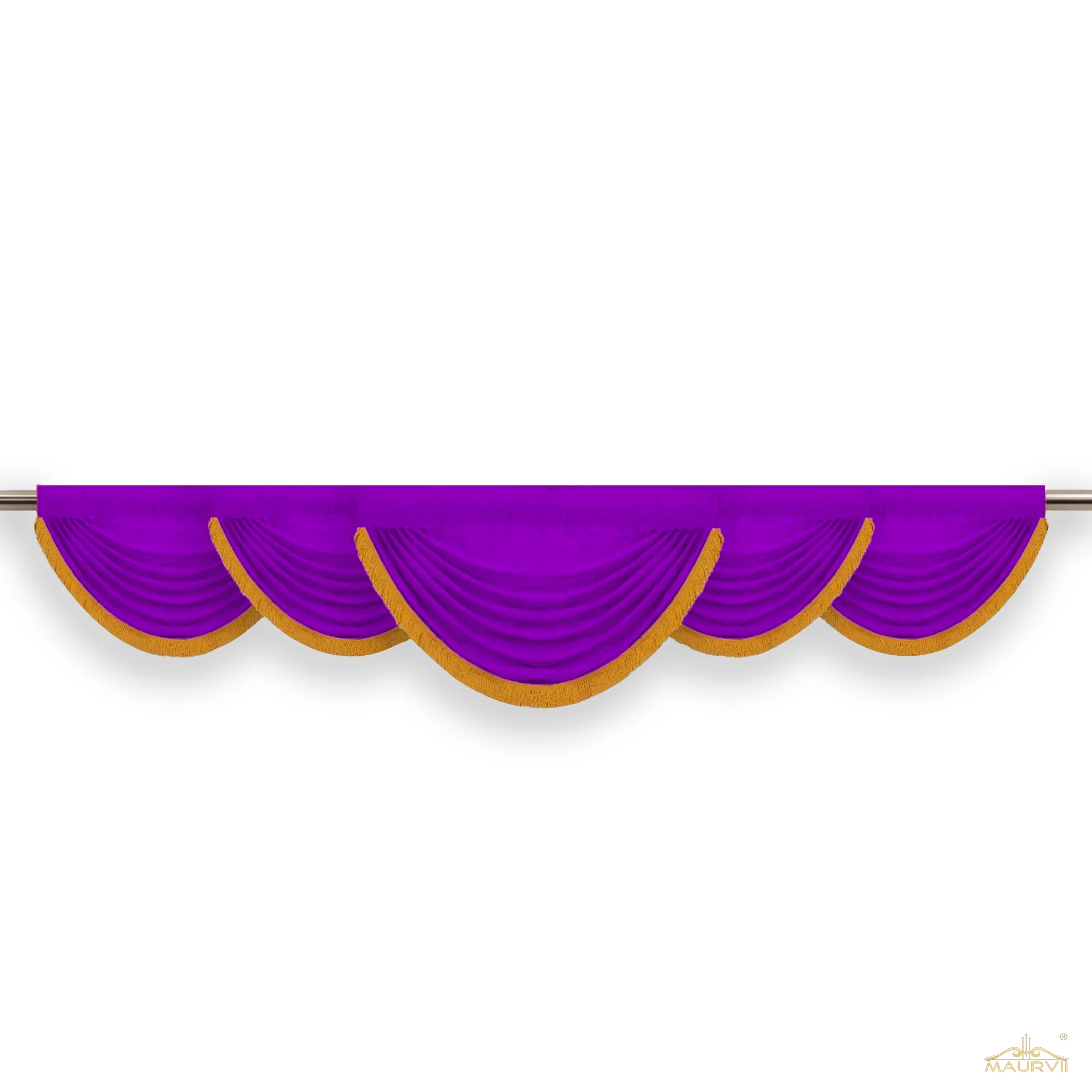 Decorative purple velvet curtains