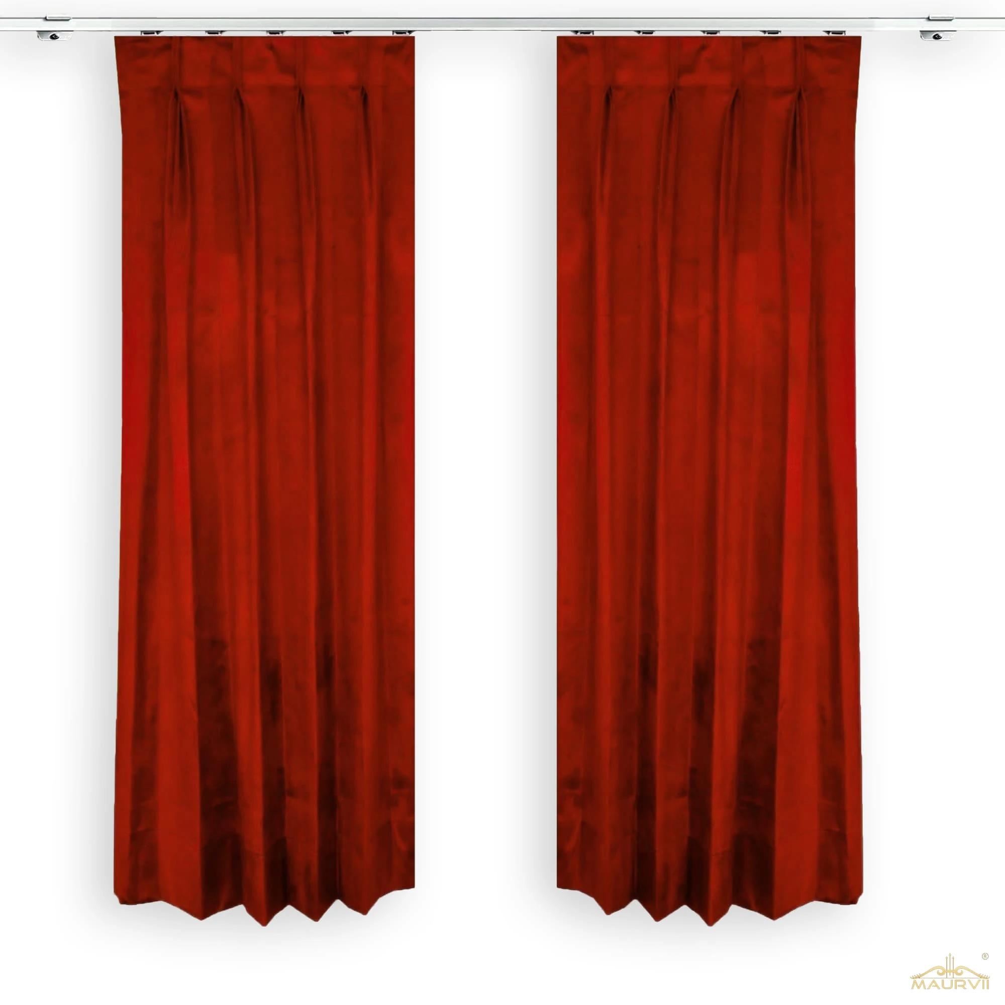 Red velvet curtains