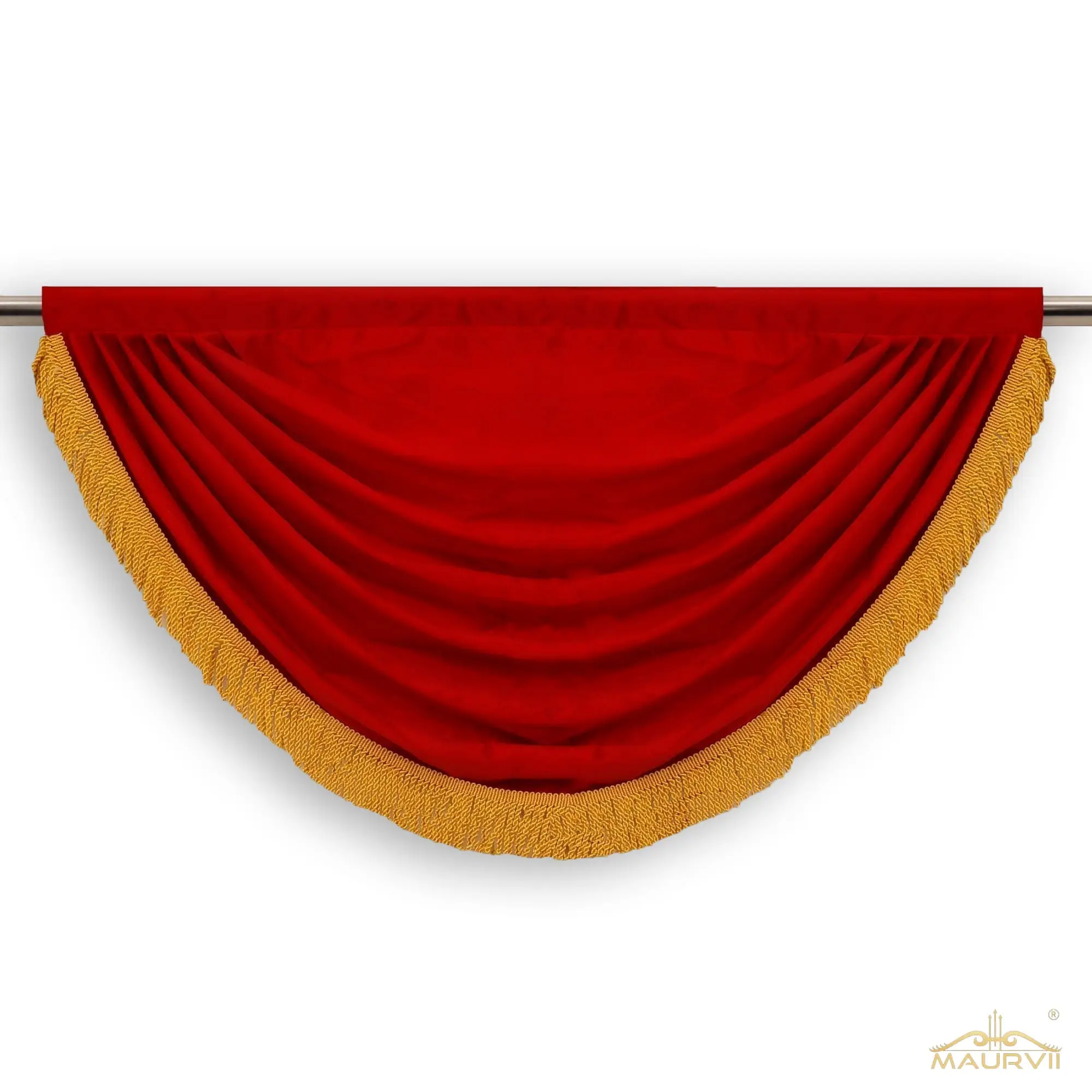 Velvet swag valance