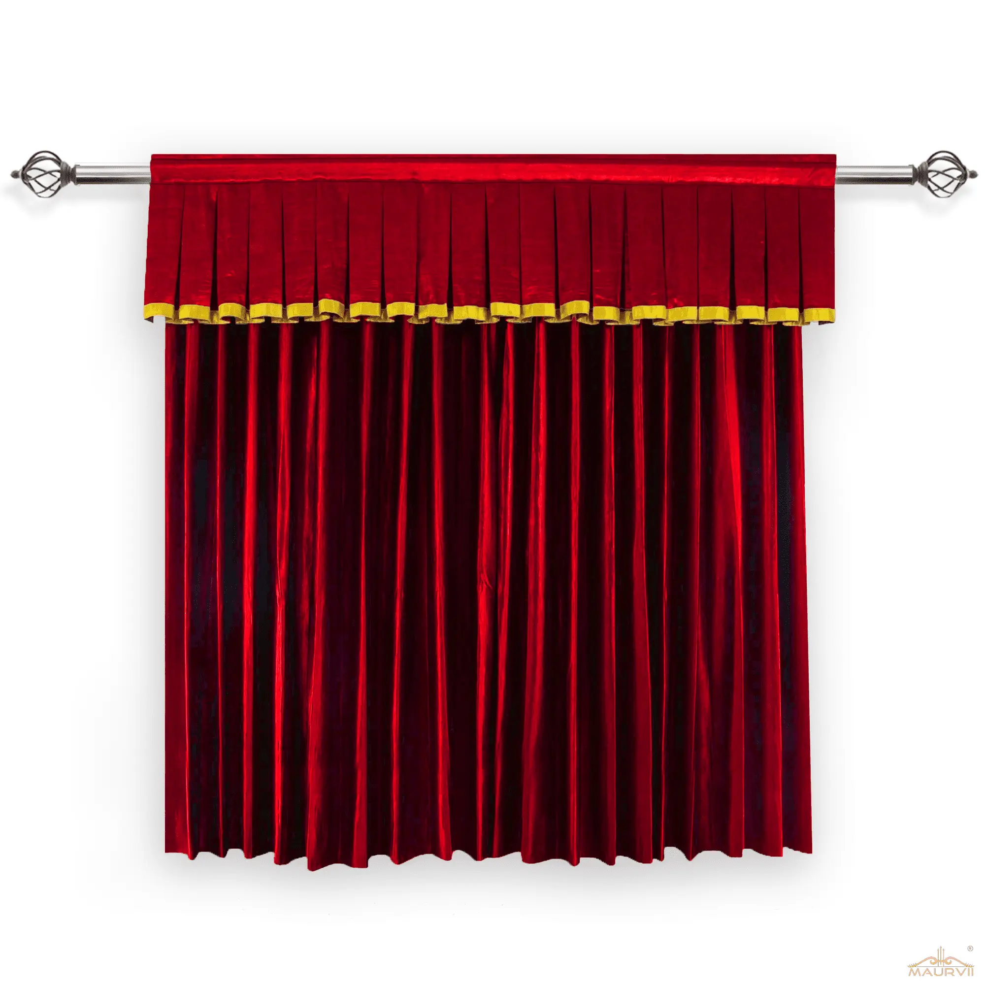 Red Home Theater Curtain For Theater Rooms