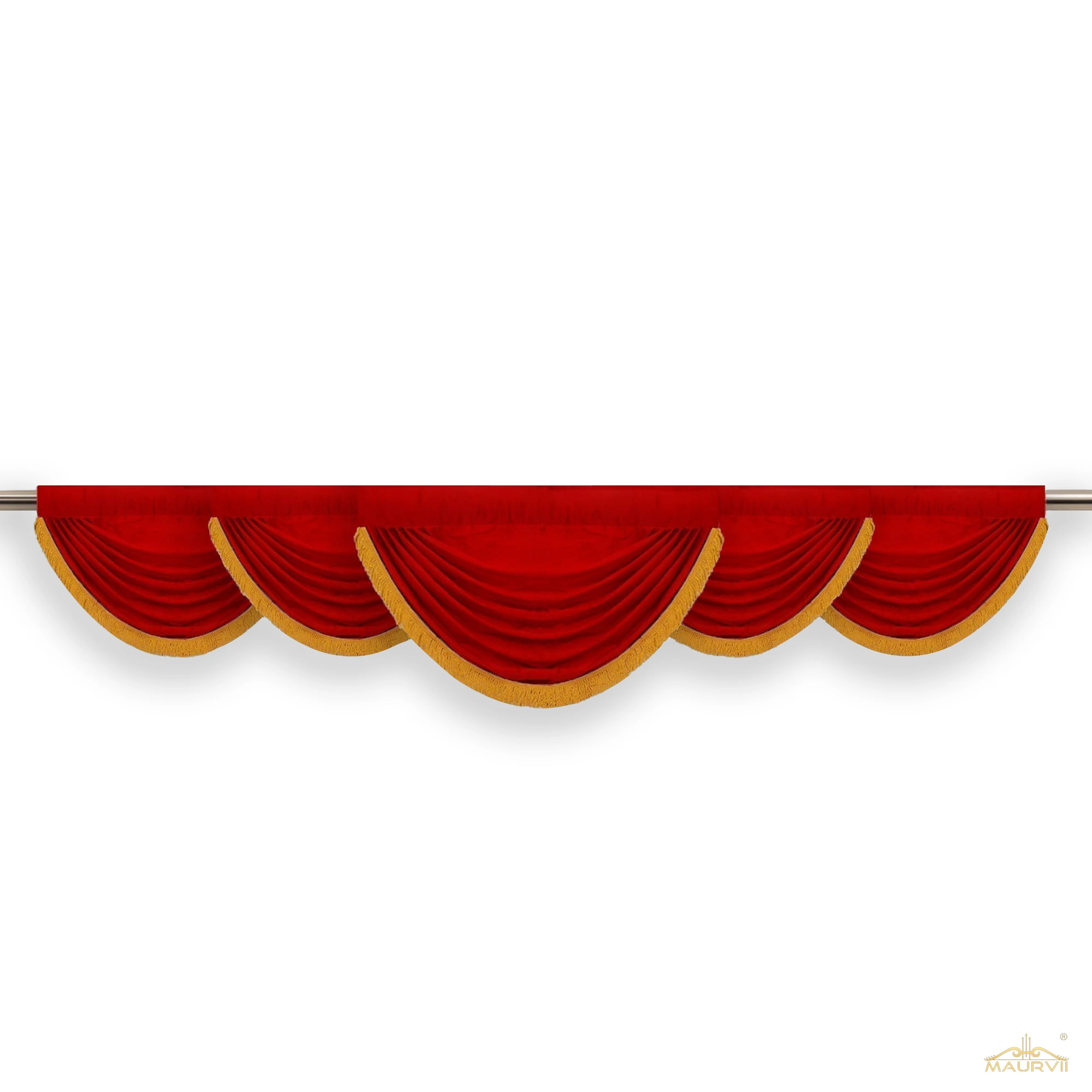 Red valance for church decoration