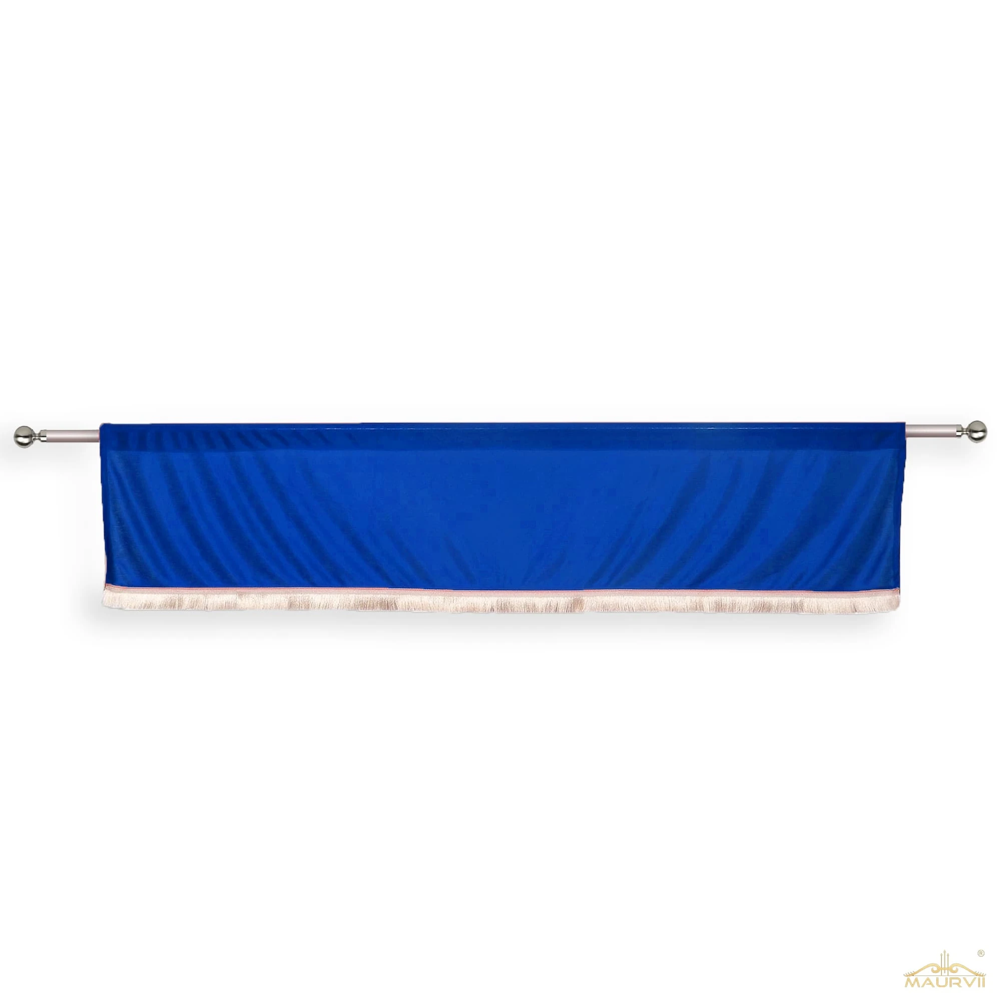 Royal blue valance drapes