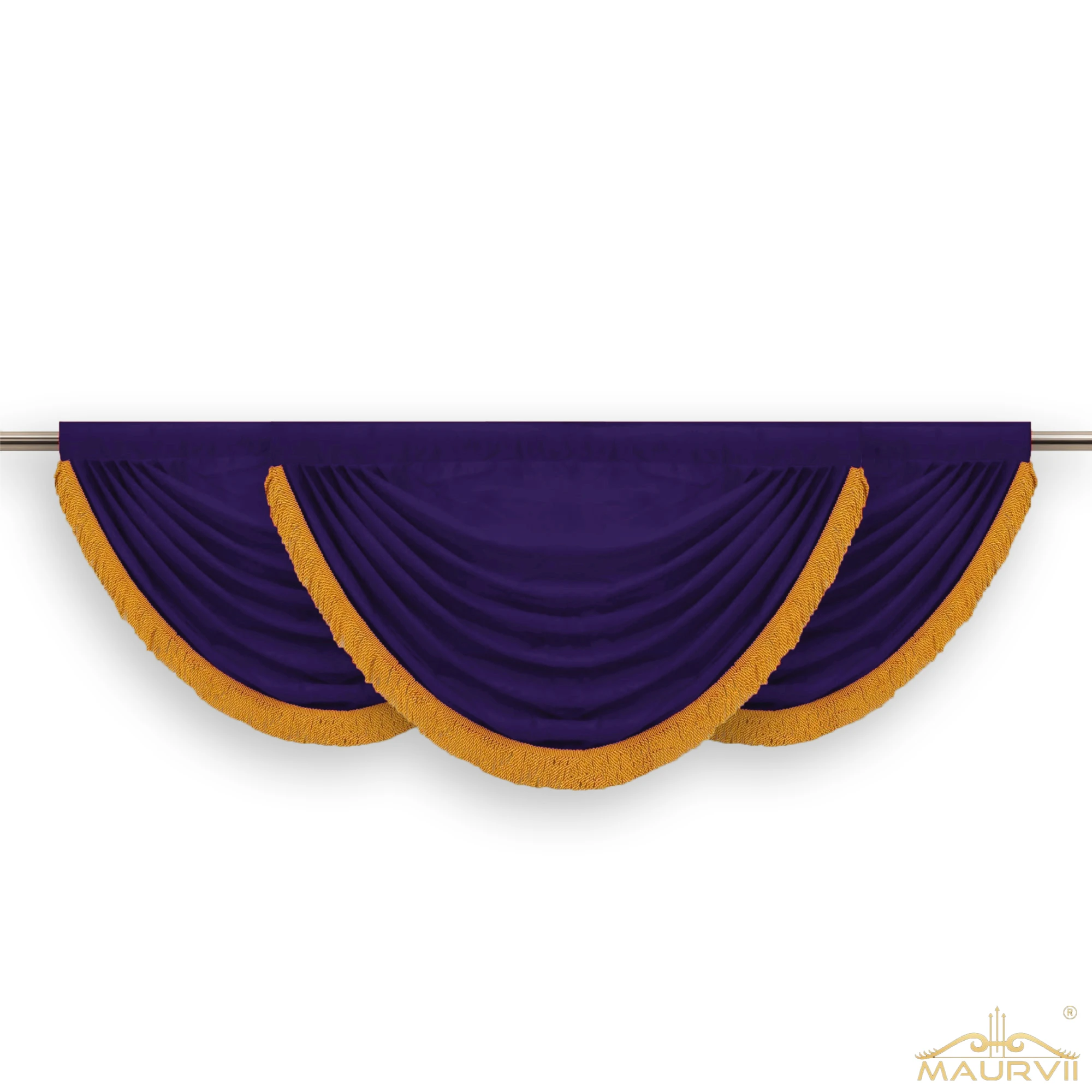 Violet Red valance curtains