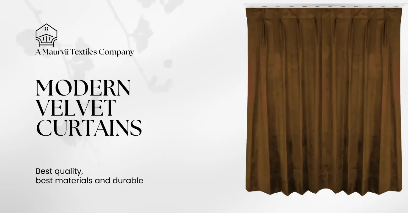Velvet made stage curtains in brown color